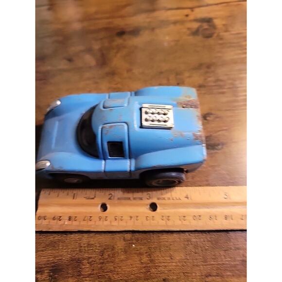 Vintage Tonka Friction Coyote Ferrari Blue Pressed Steel Car #6 - Japan Porsche - Picture 8 of 9